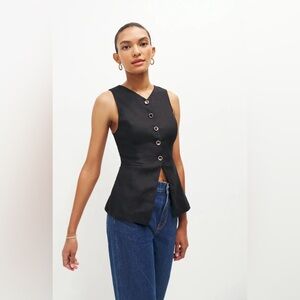 Reformation Aspen Linen Vest
